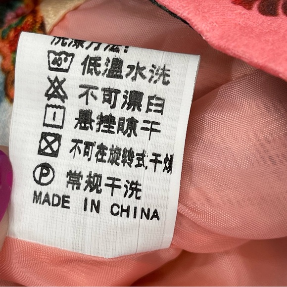 Asian Inspired Print Girls Quilted Jacket Coat - Picture 10 of 12